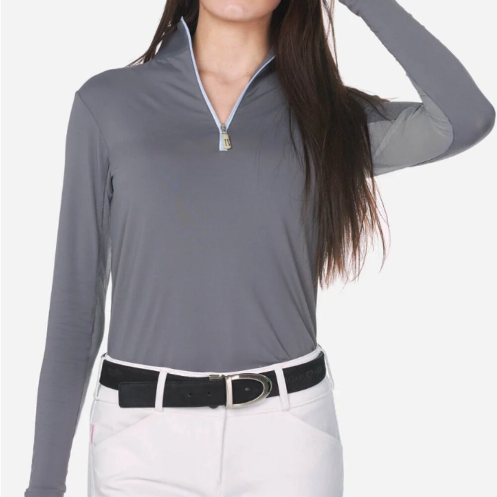 The Tailored Sportsman LS Sunshirt- Titanium